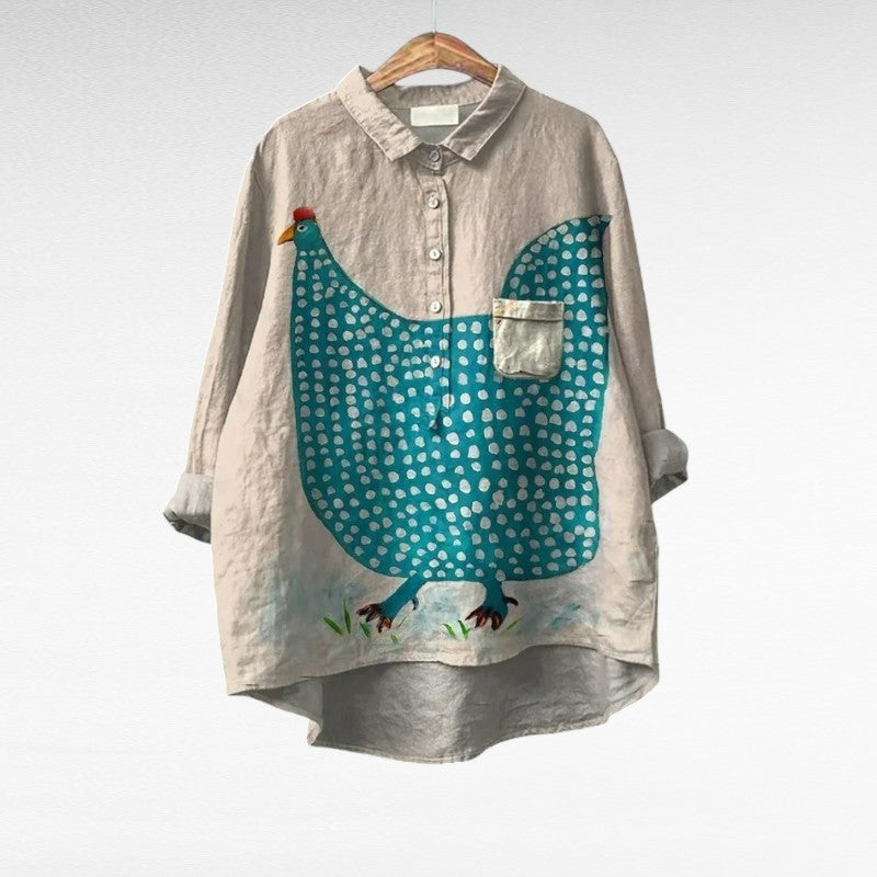 C¨¦line | Elegante Blusa de Verano de Lino