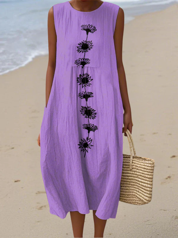 Emma | Vestito Midi Viola Bloom