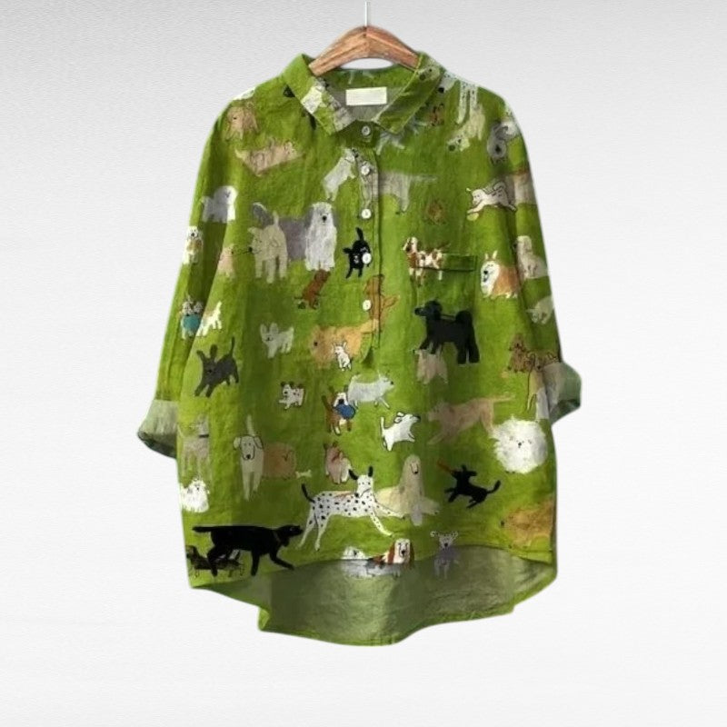 C¨¦cile | Elegante Blusa de Verano de Lino