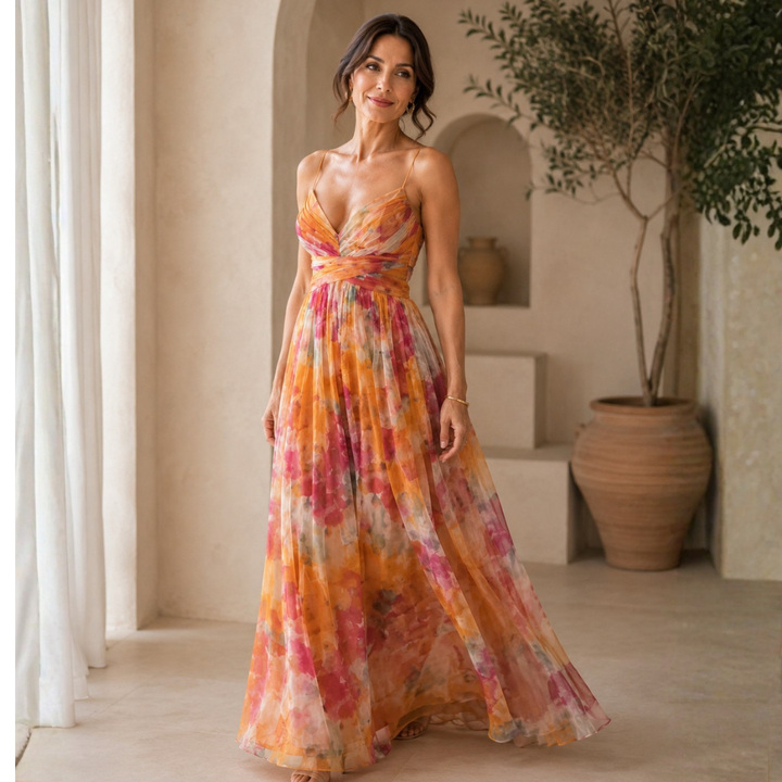 Giselle | Maxi Abito Floreale dallo Stile Intramontabile