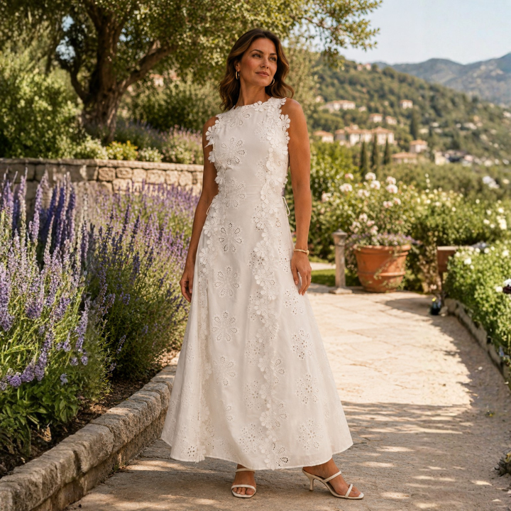 Della | Abito lungo ricamato dal taglio elegante