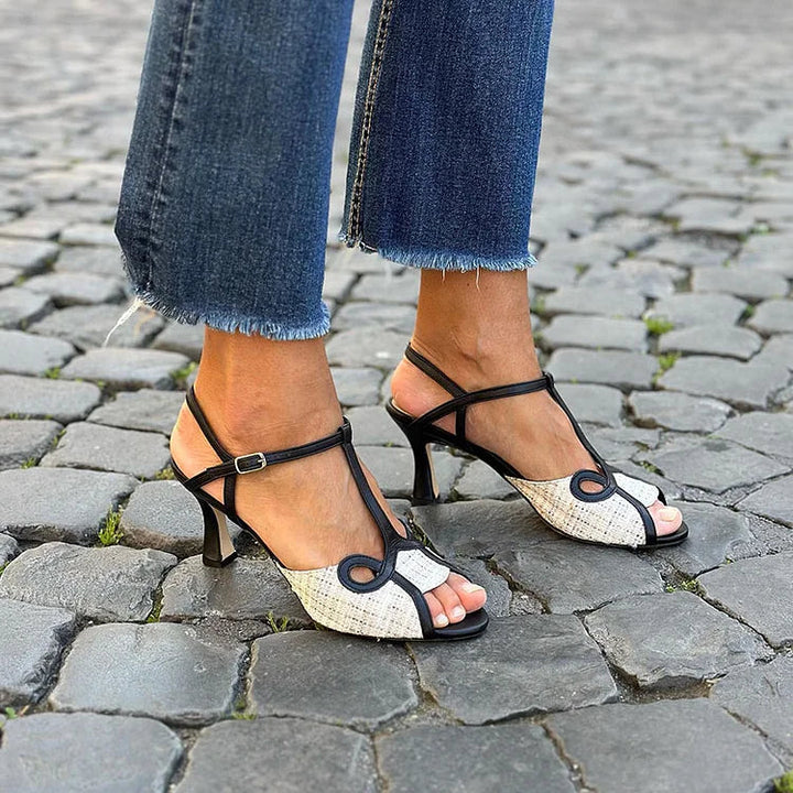 SANDALI TACCO MEDIO STILE RETR¨°