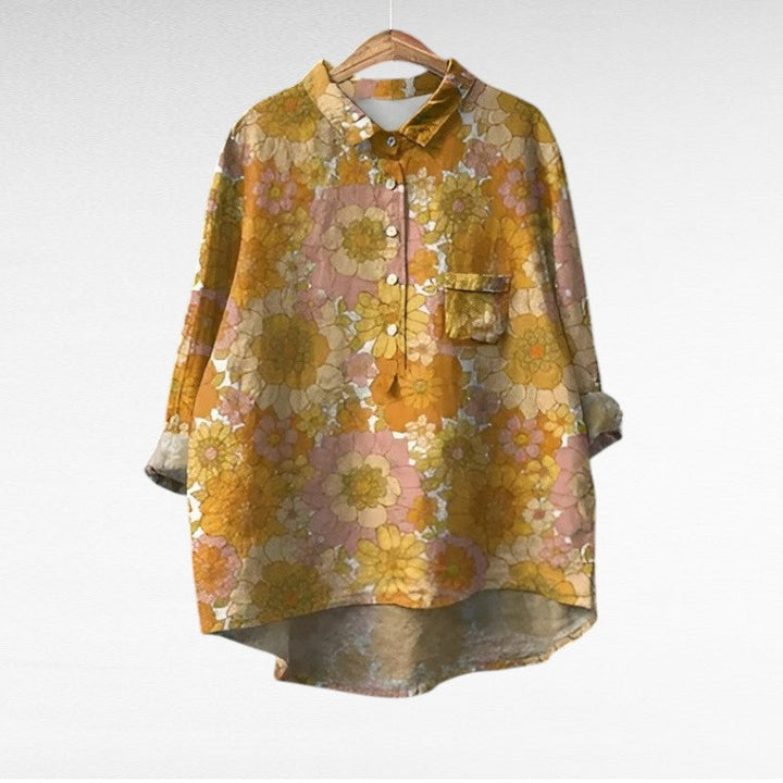 No¨¦mie | Elegante Blusa de Verano en Linne