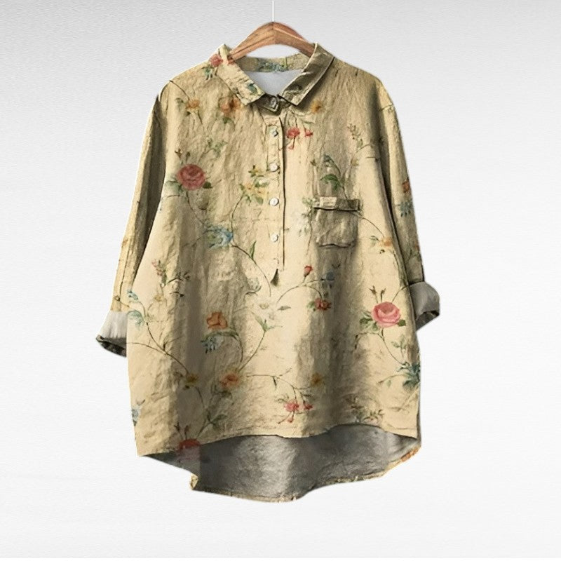 No¨¦mie | Elegante Blusa de Verano en Linne