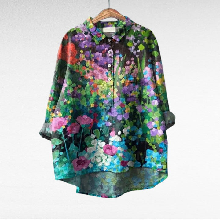 Th¨¦r¨¨se | Elegante Blusa de Verano en Lino