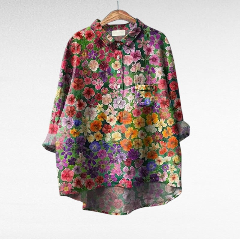 Th¨¦r¨¨se | Elegante Blusa de Verano en Lino