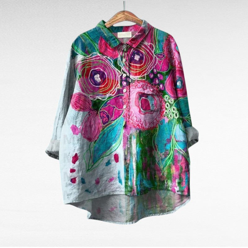 Th¨¦r¨¨se | Elegante Blusa de Verano en Lino