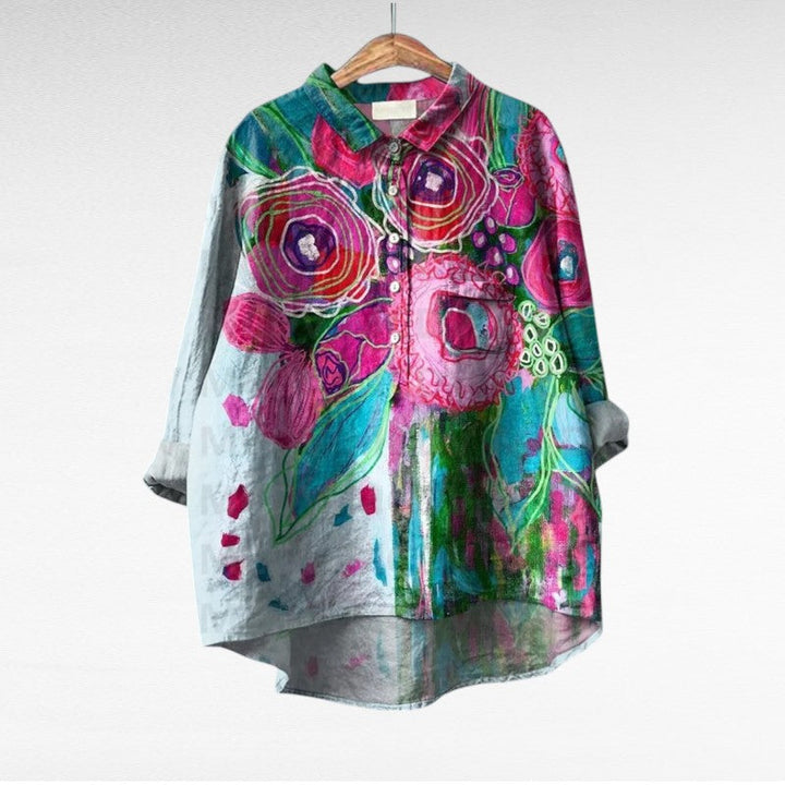 Th¨¦r¨¨se | Elegante Blusa de Verano en Lino