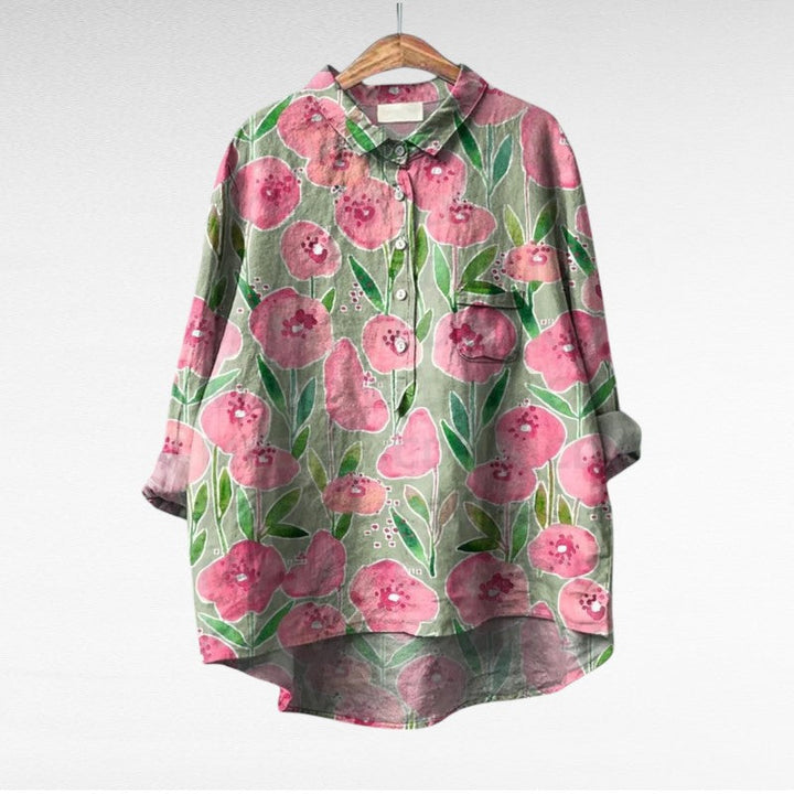 Th¨¦r¨¨se | Elegante Blusa de Verano en Lino
