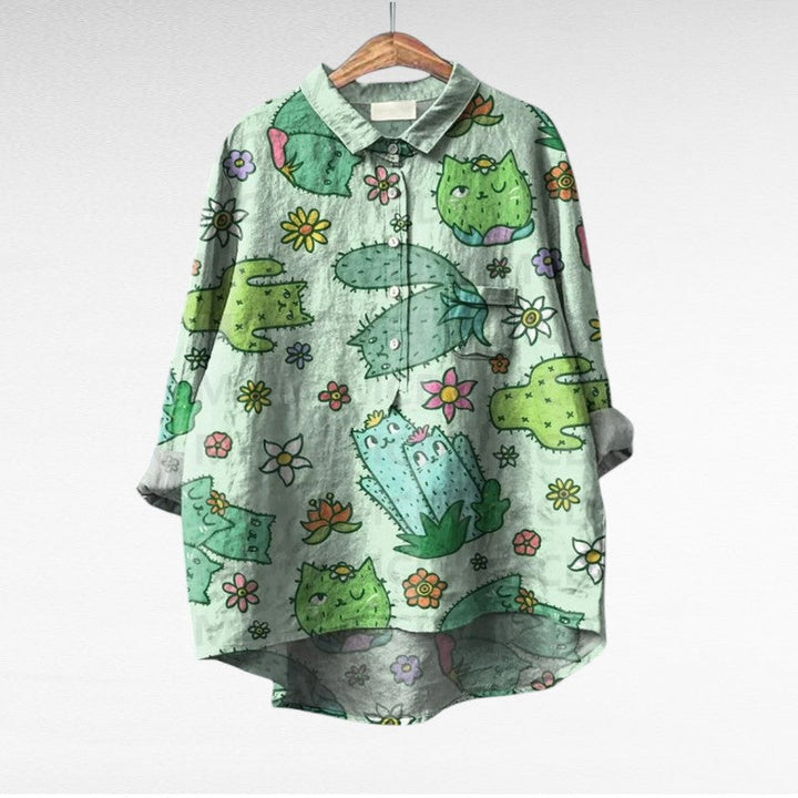 Th¨¦r¨¨se | Elegante Blusa de Verano en Lino