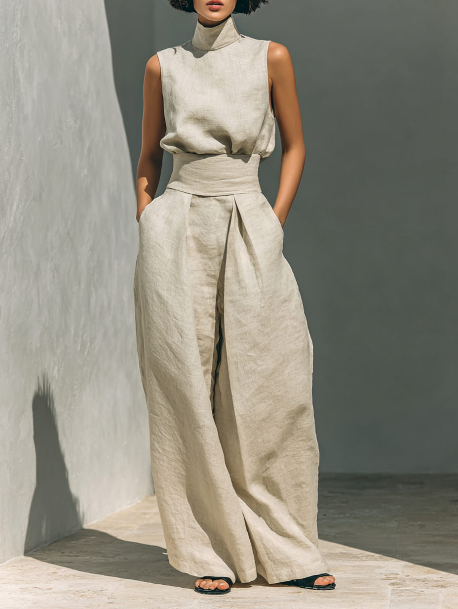Ariana - Set da donna in cotone e lino