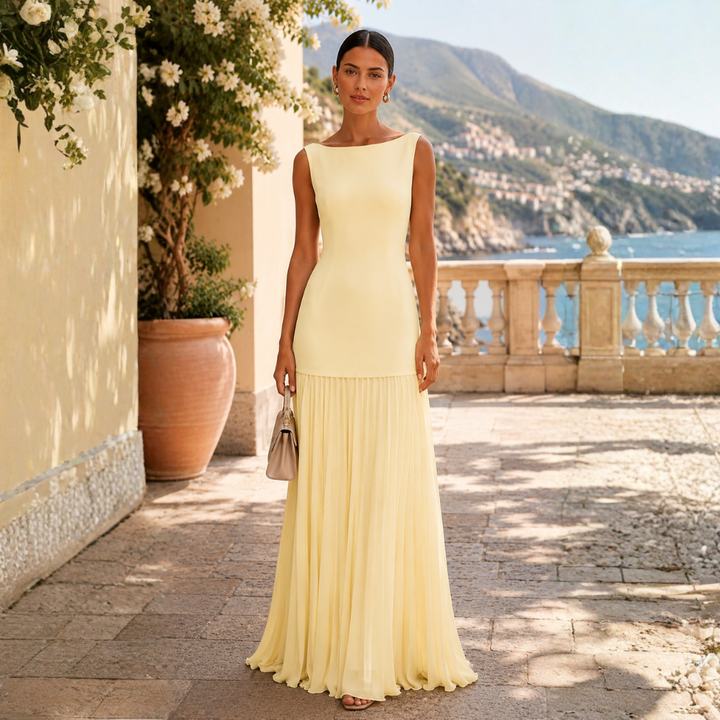 Celeste | Abito lungo elegante e fluido