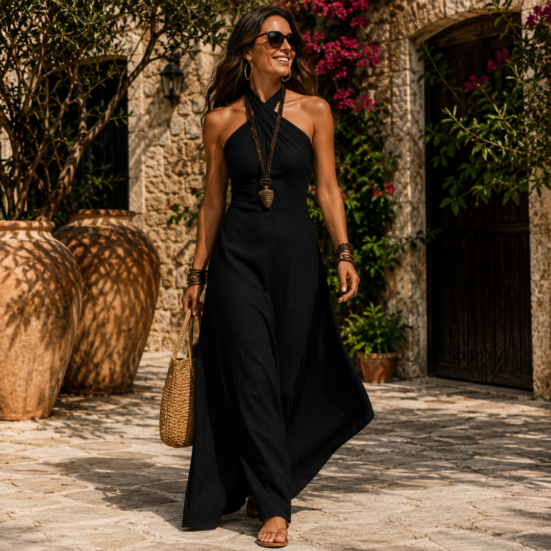 Camilla | Abito lungo con scollo all&