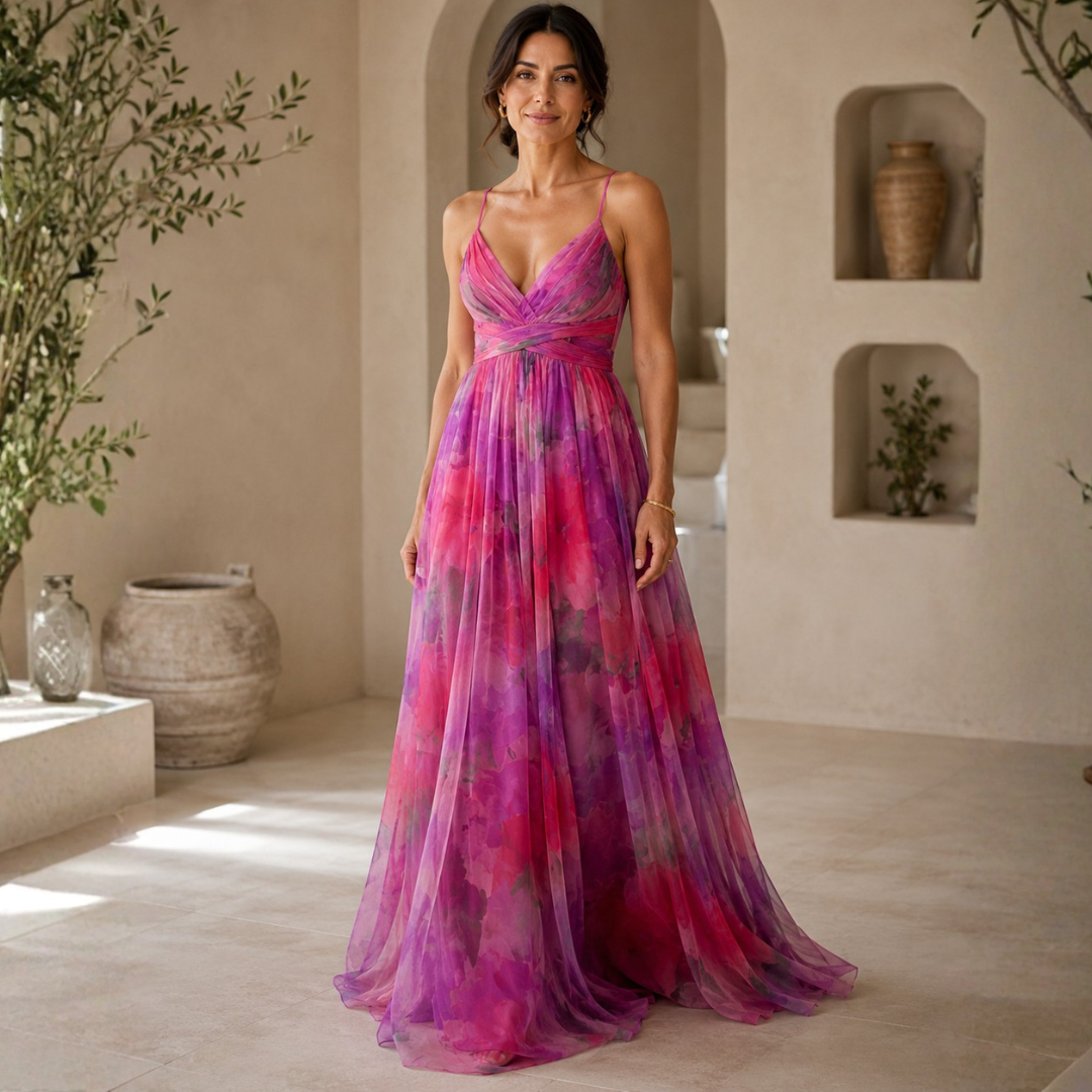 Giselle | Maxi Abito Floreale dallo Stile Intramontabile