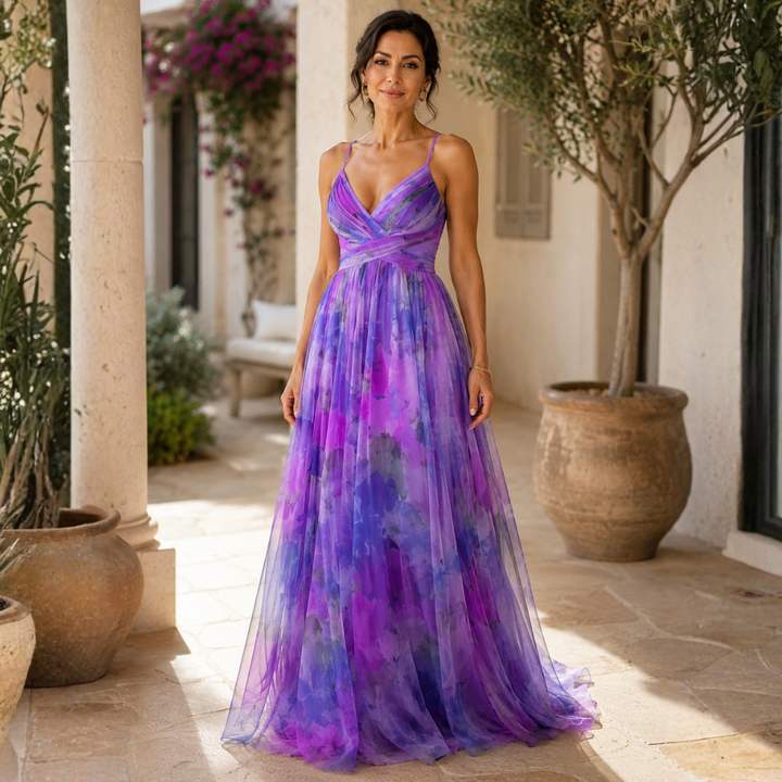 Giselle | Maxi Abito Floreale dallo Stile Intramontabile