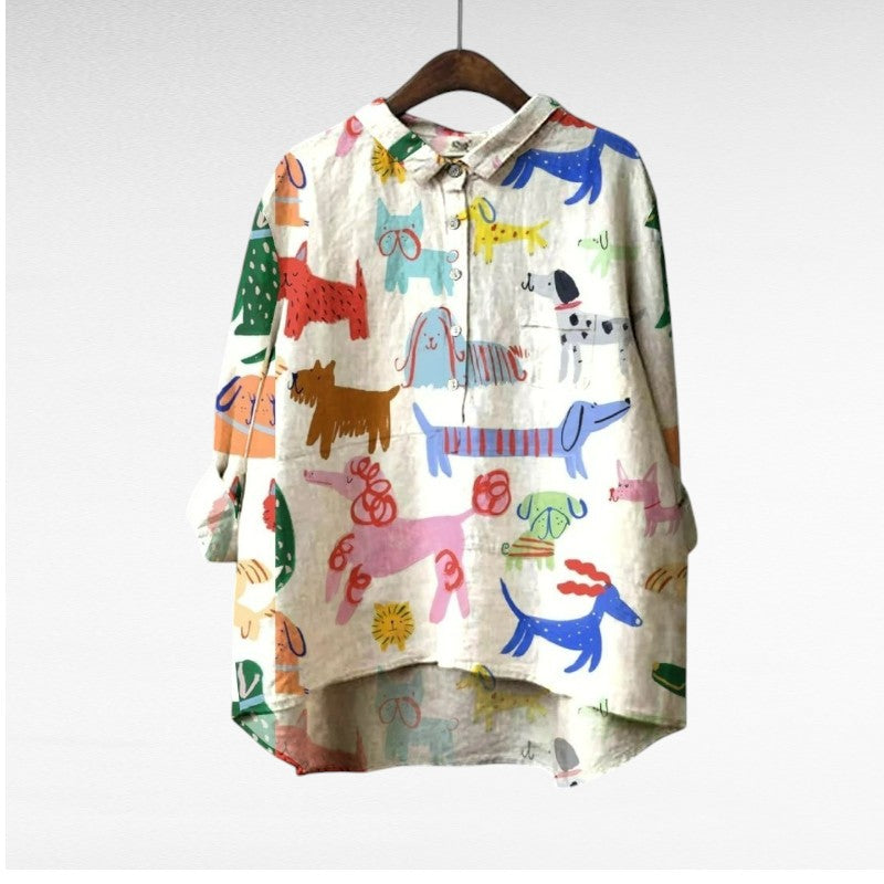 Am¨¦lie | Elegante Camisa de Verano en Lino