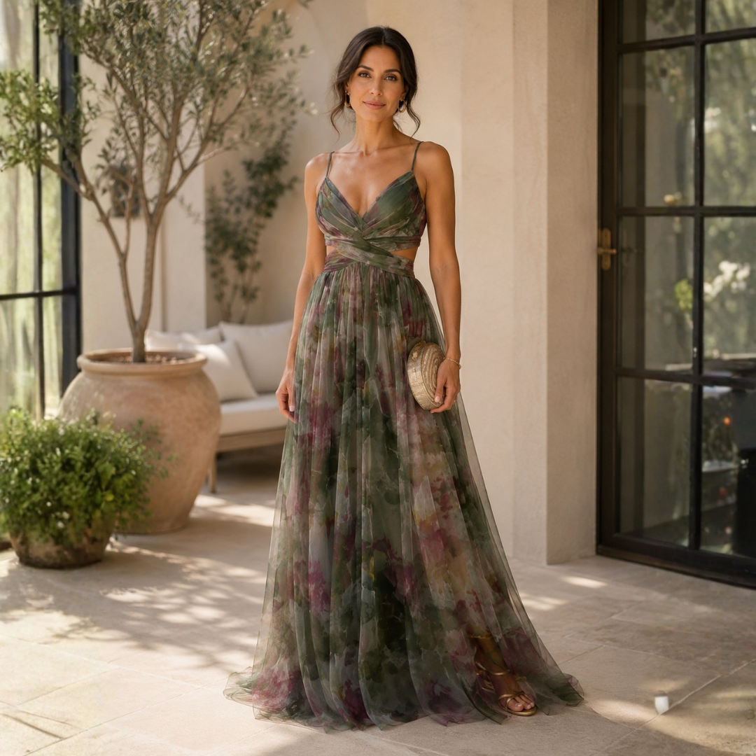 Giselle | Maxi Abito Floreale dallo Stile Intramontabile