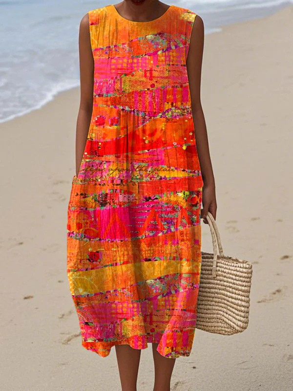 Faye| Abito Midi Sunset