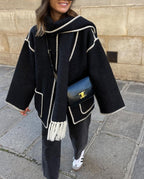 Isabelle | Cappotto in lana con frange