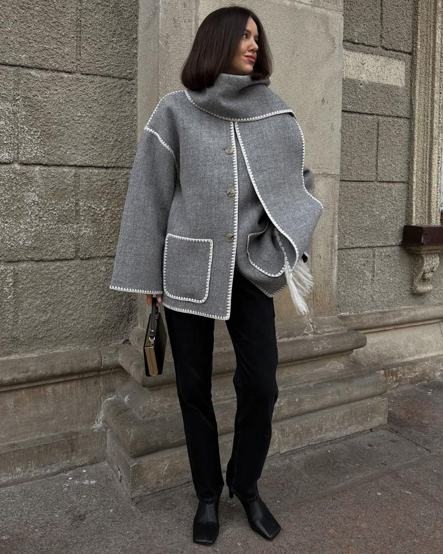 Isabelle | Cappotto in lana con frange