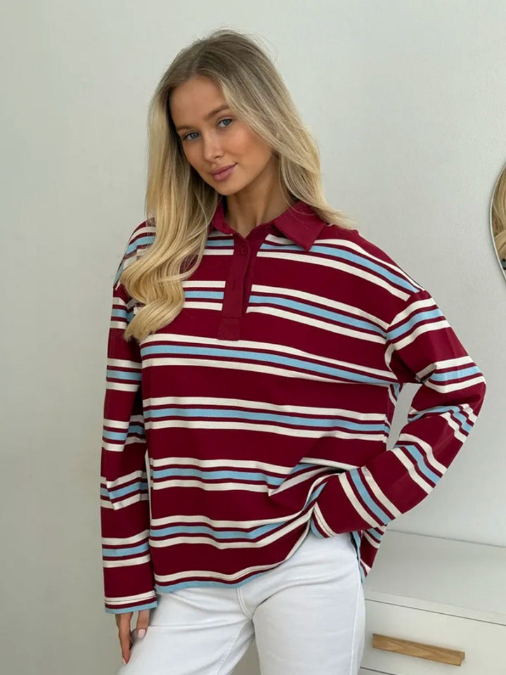 Lea | Polo a maniche lunghe a righe