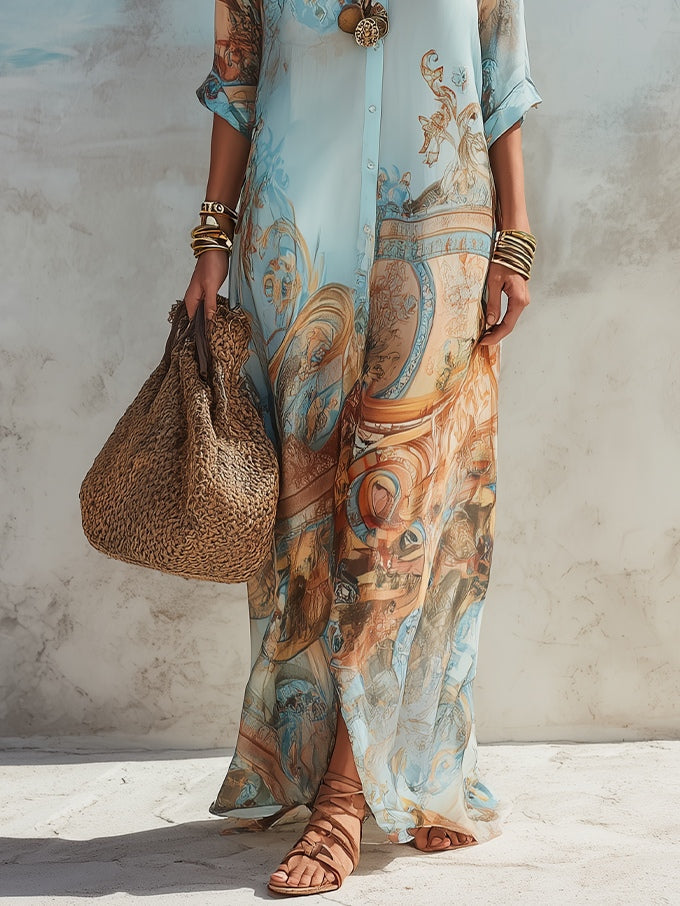 Lorna | Abito Lungo Eleganza Costiera