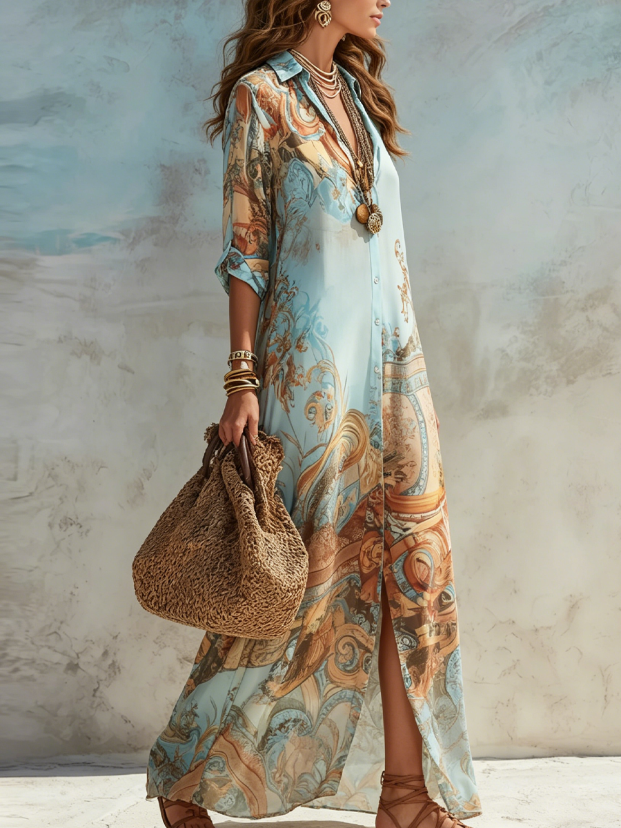 Lorna | Abito Lungo Eleganza Costiera