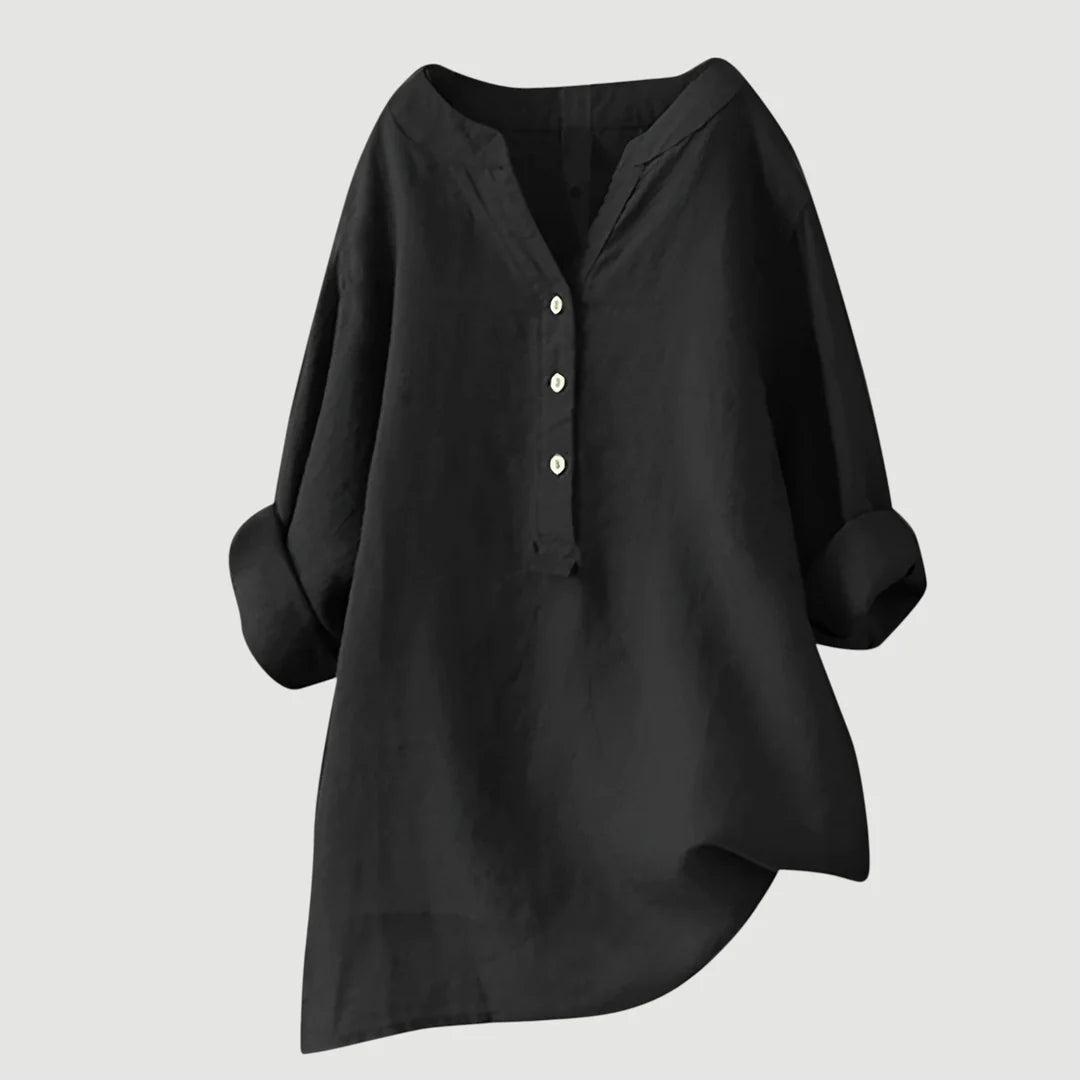 Claire | Relaxed Linen Button Tunic