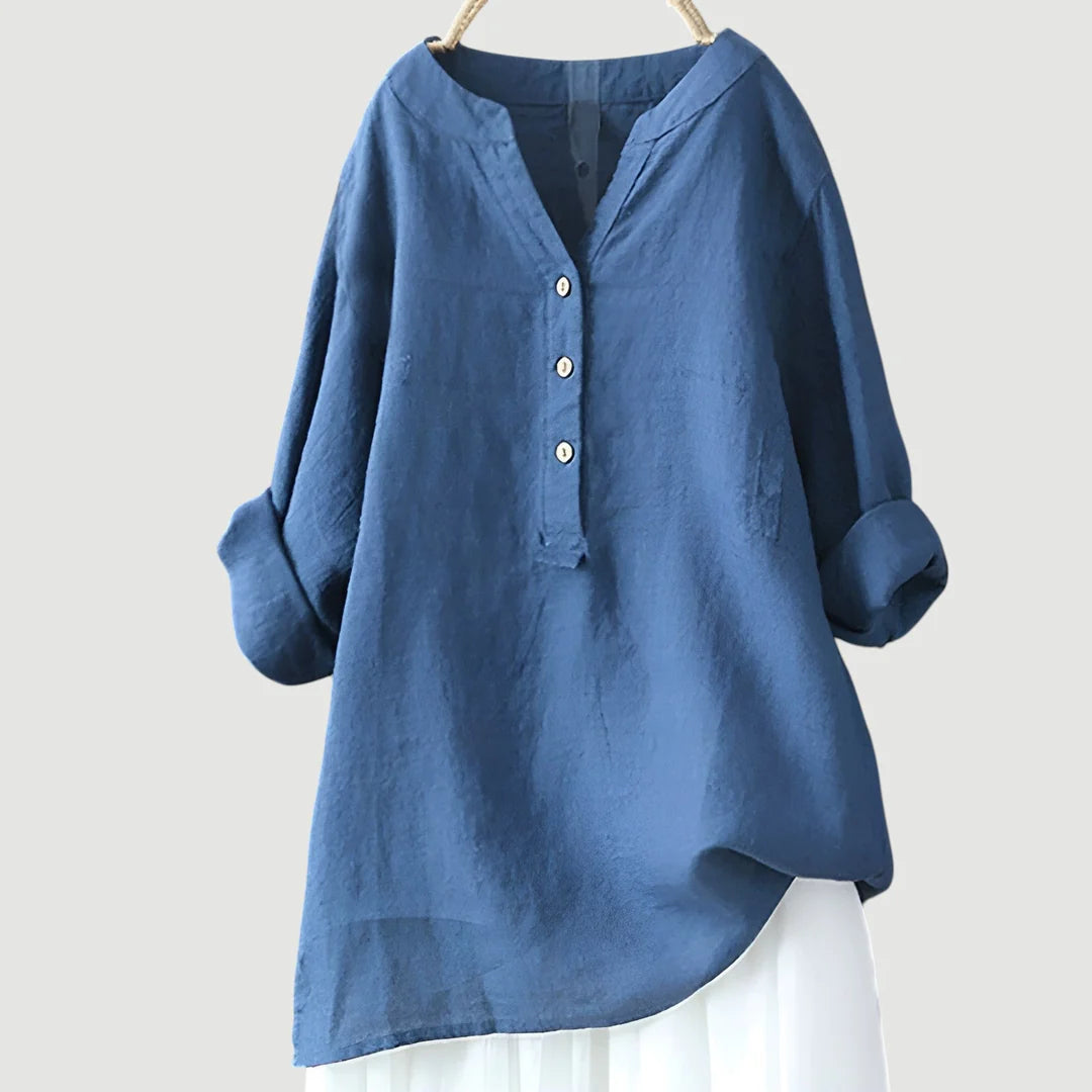 Claire | Relaxed Linen Button Tunic