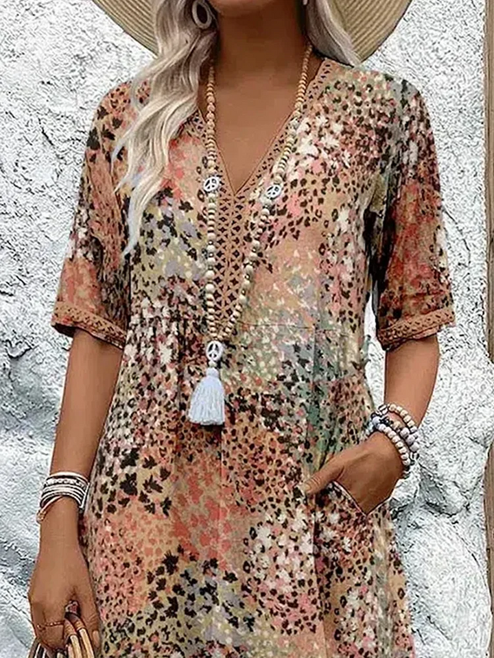 Elara | Elegante abito midi stampato