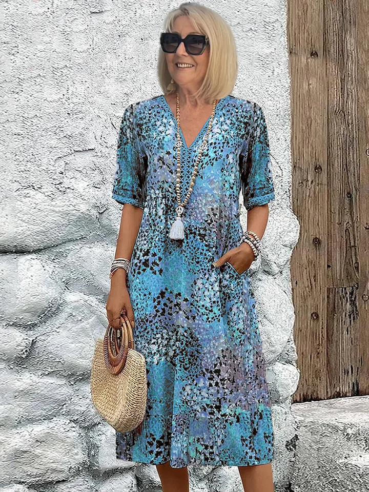 Elara | Elegante abito midi stampato