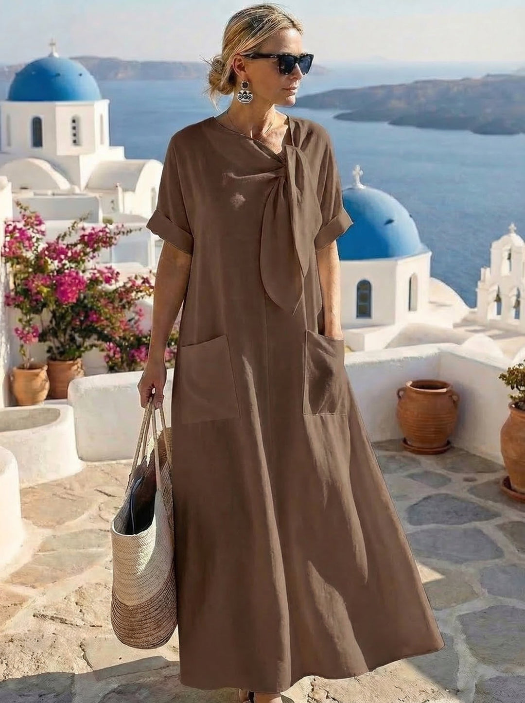 Fleur? Abito Elegante con Tasche