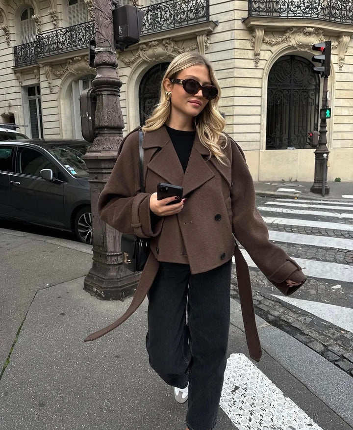 Fleur | Cropped Wool Coat