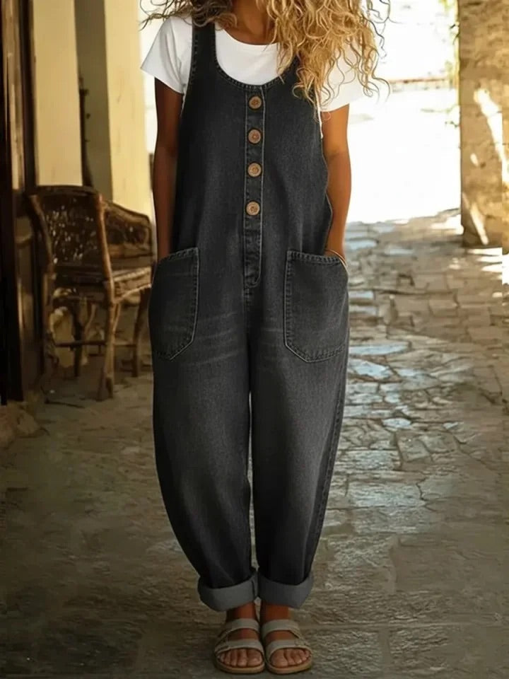 Lenna ¨C Salopette Vintage in Denim di Cotone